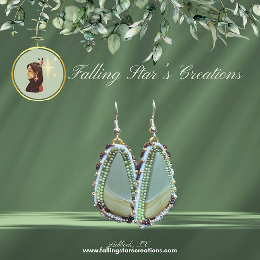 Polychrome Jasper Stone Earrings