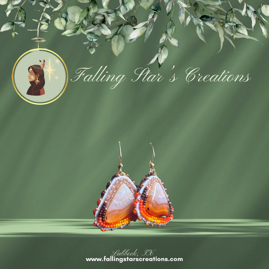 Carnelian Beaded Earrings